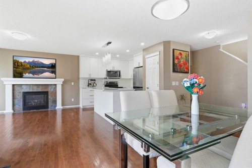 78 Everglen Way Sw, Calgary, AB - Indoor With Fireplace