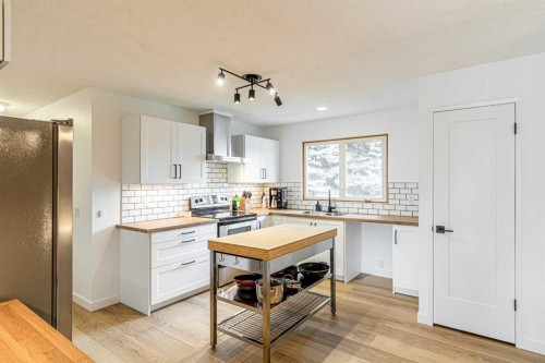 111 Lynnview Way Se, Calgary, AB - Indoor Photo Showing Kitchen With Double Sink