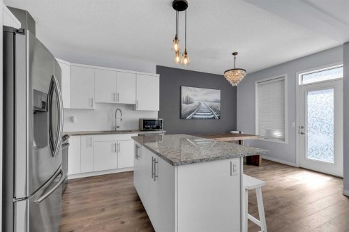 304 Windrow Crescent Sw, Airdrie, AB - Indoor Photo Showing Kitchen With Upgraded Kitchen