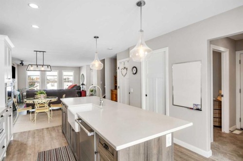 704 Stonehaven Drive, Carstairs, AB - Indoor Photo Showing Kitchen With Upgraded Kitchen