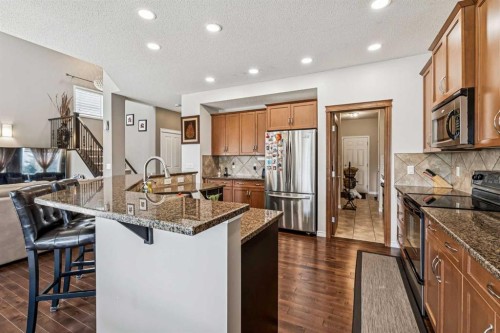 108 Seagreen Lane, Chestermere, AB - Indoor Photo Showing Kitchen With Stainless Steel Kitchen With Upgraded Kitchen