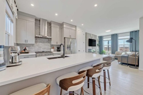 164 Setonstone Manor Se, Calgary, AB - Indoor Photo Showing Kitchen With Upgraded Kitchen