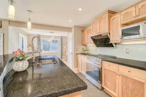 100 Royal Birch Crescent Nw, Calgary, AB - Indoor Photo Showing Kitchen With Double Sink