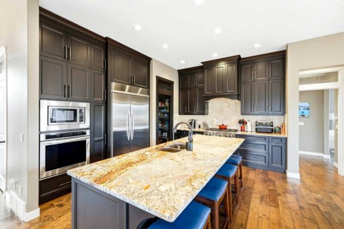 45 Cranbrook Heights Se, Calgary, AB - Indoor Photo Showing Kitchen With Double Sink With Upgraded Kitchen