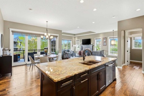 45 Cranbrook Heights Se, Calgary, AB - Indoor Photo Showing Kitchen With Double Sink With Upgraded Kitchen