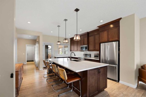 79 Cornerstone Passage Ne, Calgary, AB - Indoor Photo Showing Kitchen With Upgraded Kitchen