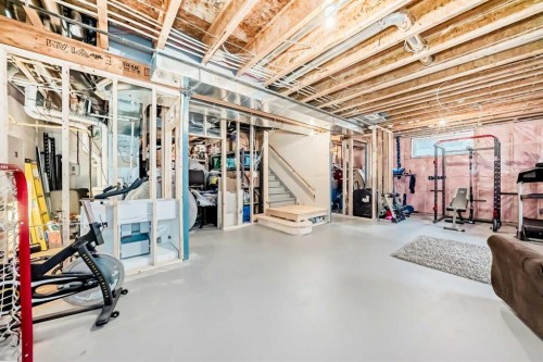 2201 Bayside Circle Sw, Airdrie, AB - Indoor Photo Showing Basement