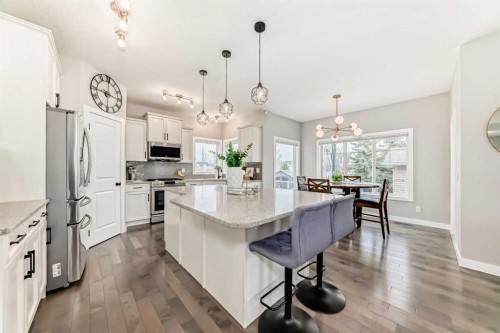 2201 Bayside Circle Sw, Airdrie, AB - Indoor Photo Showing Kitchen With Upgraded Kitchen