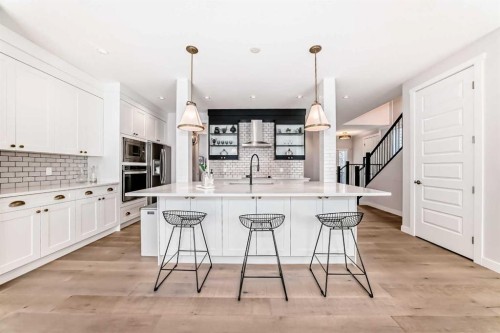 420 Legacy View Se, Calgary, AB - Indoor Photo Showing Kitchen With Upgraded Kitchen