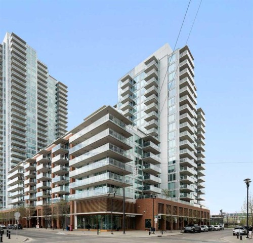 1006-519 Riverfront Avenue Se, Calgary, AB - Outdoor With Balcony With Facade