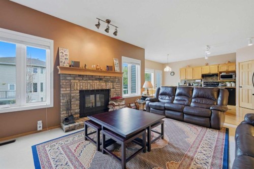52 Edgebrook Rise Nw, Calgary, AB - Indoor Photo Showing Living Room With Fireplace