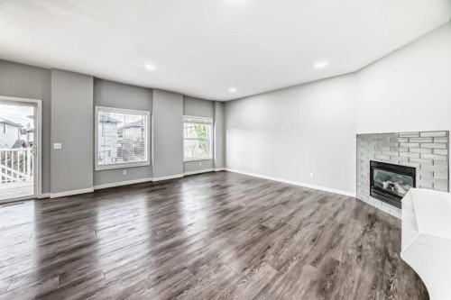 114 Valley Crest Close Nw, Calgary, AB - Indoor Photo Showing Living Room With Fireplace
