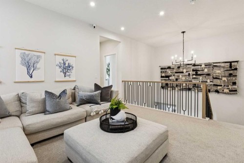 22 Mahogany Cove Se, Calgary, AB - Indoor Photo Showing Living Room
