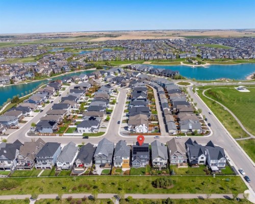 22 Mahogany Cove Se, Calgary, AB - Outdoor With Body Of Water With View
