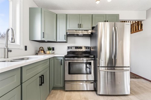 235 Deerview Drive Se, Calgary, AB - Indoor Photo Showing Kitchen With Double Sink With Upgraded Kitchen