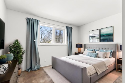 235 Deerview Drive Se, Calgary, AB - Indoor Photo Showing Bedroom
