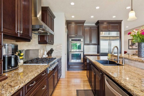 24 Auburn Sound Crescent Se, Calgary, AB - Indoor Photo Showing Kitchen With Double Sink With Upgraded Kitchen