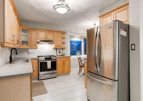 1817 18 Street Sw, Calgary, AB - Indoor Photo Showing Kitchen With Double Sink