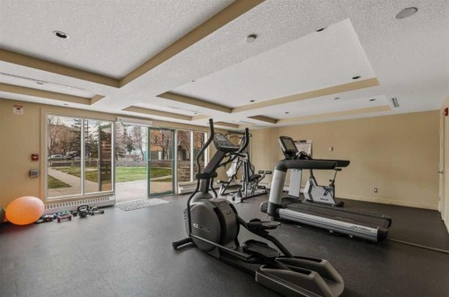 204-3111 34 Avenue Nw, Calgary, AB - Indoor Photo Showing Gym Room