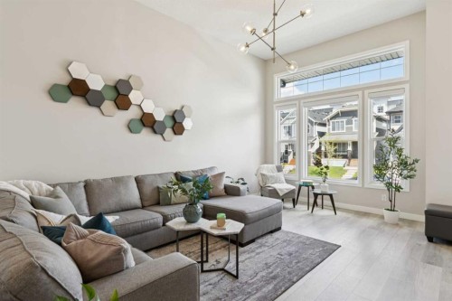 303 Masters Row Se, Calgary, AB - Indoor Photo Showing Living Room