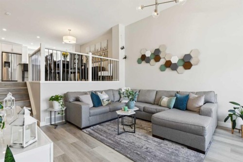 303 Masters Row Se, Calgary, AB - Indoor Photo Showing Living Room