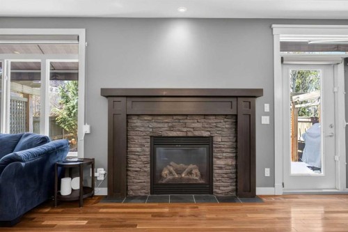 30 Cranarch Circle Se, Calgary, AB - Indoor Photo Showing Living Room With Fireplace