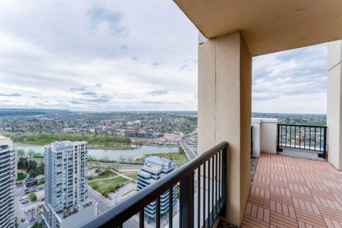 3402-930 6 Avenue Sw, Calgary, AB - Outdoor With Balcony With View