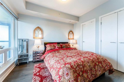 3402-930 6 Avenue Sw, Calgary, AB - Indoor Photo Showing Bedroom