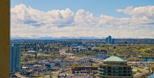 3402-930 6 Avenue Sw, Calgary, AB - Outdoor With View