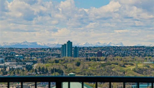 3402-930 6 Avenue Sw, Calgary, AB - Outdoor With Balcony With View