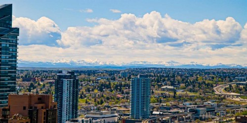 3402-930 6 Avenue Sw, Calgary, AB - Outdoor With View