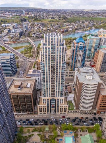3402-930 6 Avenue Sw, Calgary, AB - Outdoor With View