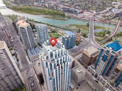 3402-930 6 Avenue Sw, Calgary, AB - Outdoor With View