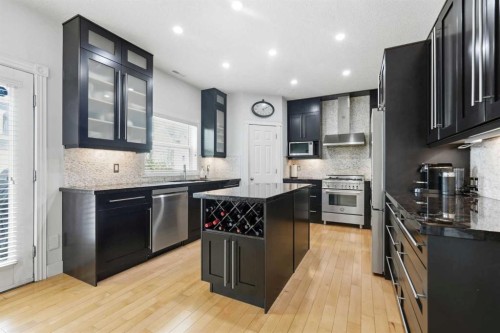 130 Garrison Square Sw, Calgary, AB - Indoor Photo Showing Kitchen With Stainless Steel Kitchen With Upgraded Kitchen