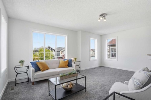86 Brightondale Parade Se, Calgary, AB - Indoor Photo Showing Living Room