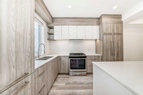 4056 Kovitz Lane Nw, Calgary, AB - Indoor Photo Showing Kitchen With Double Sink With Upgraded Kitchen