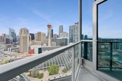 2401-220 12 Avenue Se, Calgary, AB - Outdoor With Balcony With View