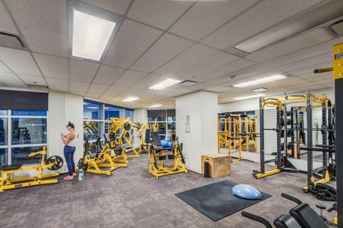 2401-220 12 Avenue Se, Calgary, AB - Indoor Photo Showing Gym Room
