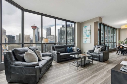 2401-220 12 Avenue Se, Calgary, AB - Indoor Photo Showing Living Room