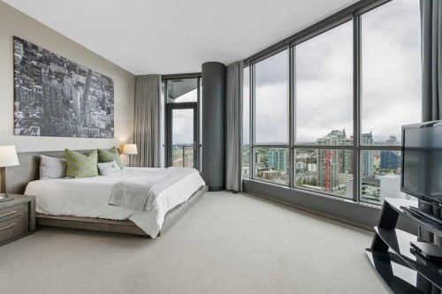 2401-220 12 Avenue Se, Calgary, AB - Indoor Photo Showing Bedroom