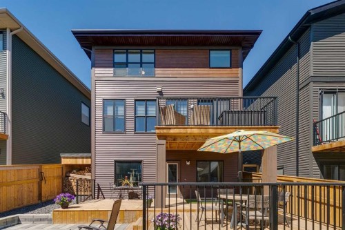 160 Precedence Hill, Cochrane, AB - Outdoor With Deck Patio Veranda With Exterior