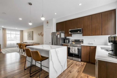 300 Copperstone Cove Se, Calgary, AB - Indoor Photo Showing Kitchen With Stainless Steel Kitchen With Upgraded Kitchen