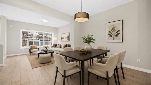 536 Chelsea Gardens, Chestermere, AB - Indoor Photo Showing Dining Room