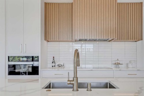 159 Rosery Drive Nw, Calgary, AB - Indoor Photo Showing Kitchen With Double Sink