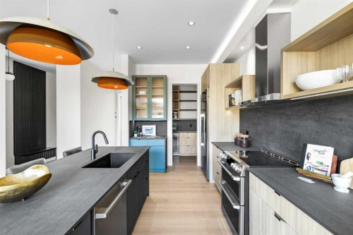 3B Willow Crescent Sw, Calgary, AB - Indoor Photo Showing Kitchen With Upgraded Kitchen