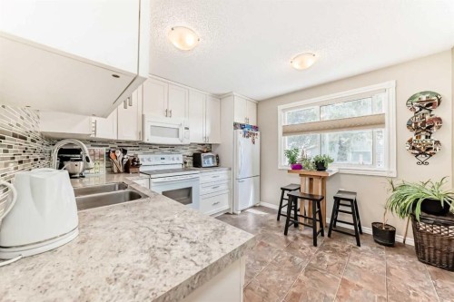 48 Millcrest Way Sw, Calgary, AB - Indoor Photo Showing Kitchen With Double Sink