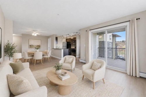 2302-625 Glenbow Drive, Cochrane, AB - Indoor Photo Showing Living Room