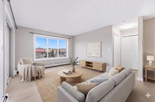 2302-625 Glenbow Drive, Cochrane, AB - Indoor Photo Showing Living Room