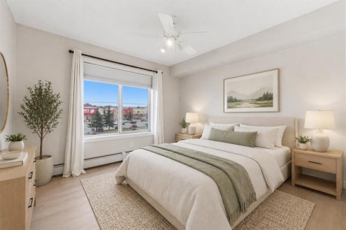 2302-625 Glenbow Drive, Cochrane, AB - Indoor Photo Showing Bedroom
