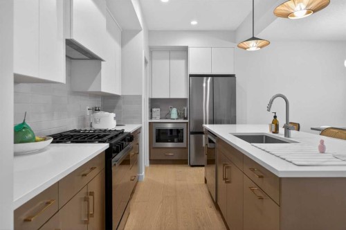 267 Bluerock Avenue Sw, Calgary, AB - Indoor Photo Showing Kitchen With Stainless Steel Kitchen With Upgraded Kitchen